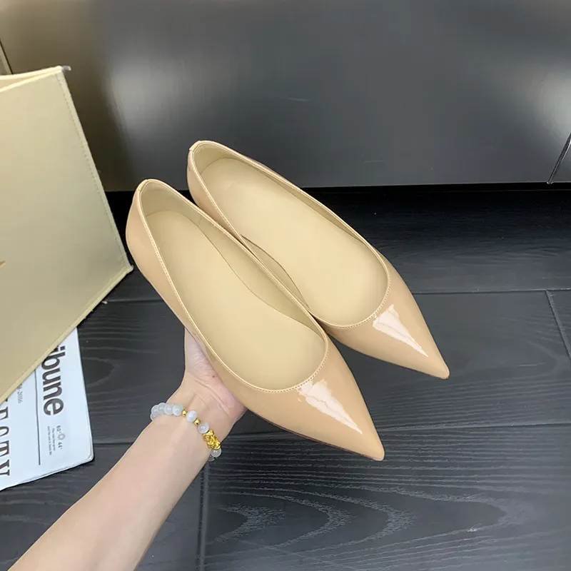 Lan Miao Casual Single Shoes Women's Nude-4