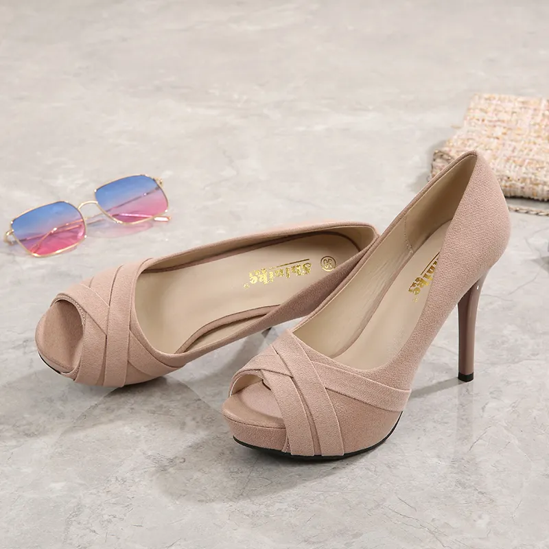 Lan Miao Slim Heel High Heels 10CM Women's-3