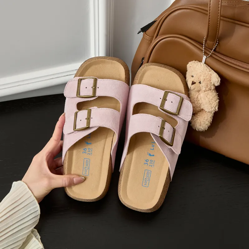 Lan Miao Slip Resistant Slide Slippers Women's Pink-4