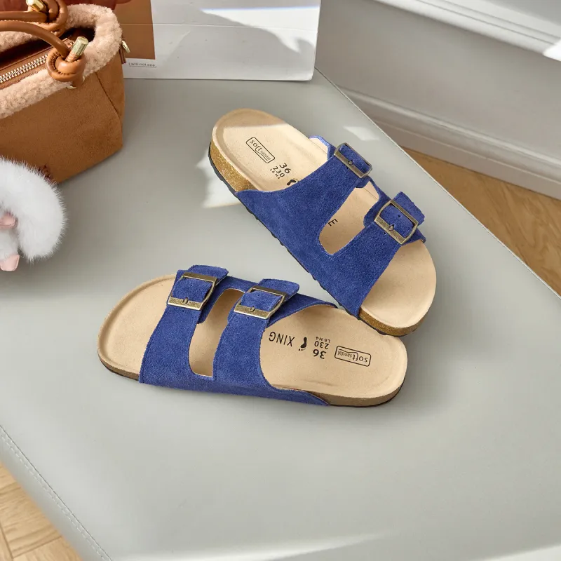 Lan Miao Slip Resistant Slide Slippers Women's Royal Blue-3