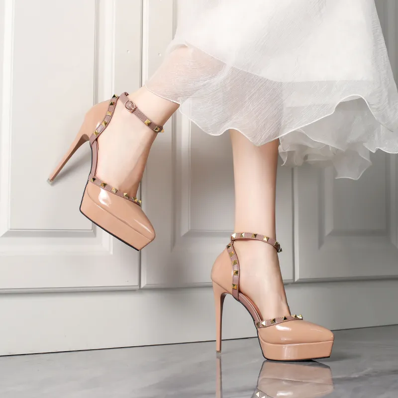 Lan Miao Slim Heel High Heels Women's-12