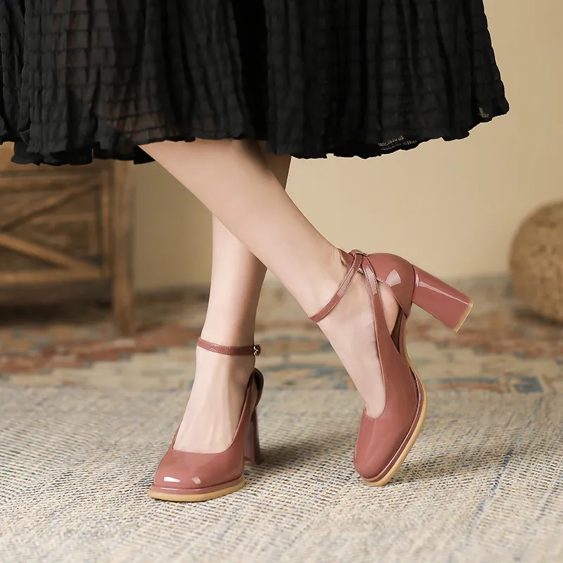 Lan Miao High Heels Women's Ecru/Raspberry Pink-10