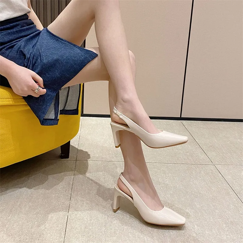 Lan Miao Chunky Heel High Heels Women's-14