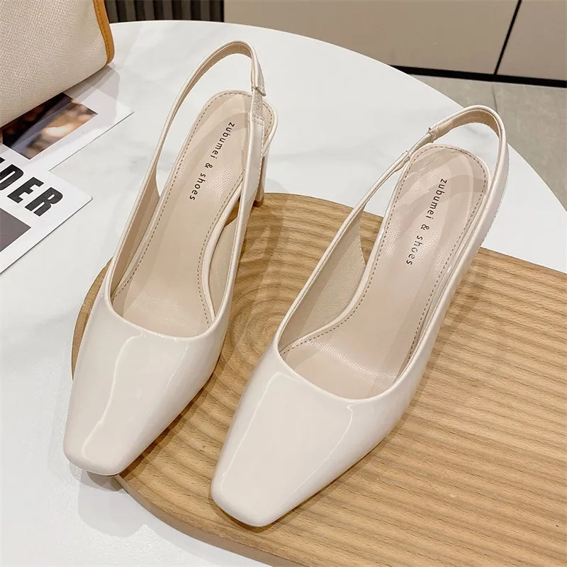 Lan Miao Chunky Heel High Heels Women's-17