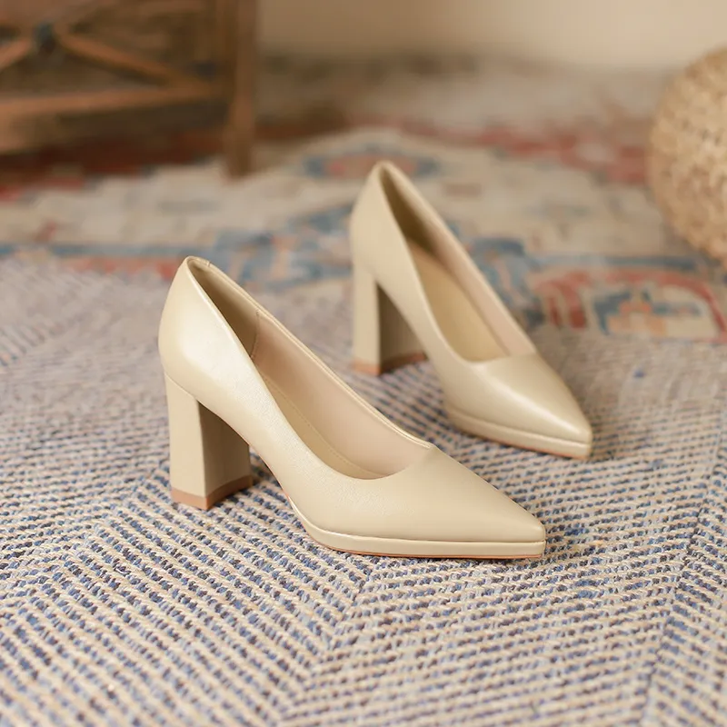 Lan Miao Chunky Heel High Heels Women's-13