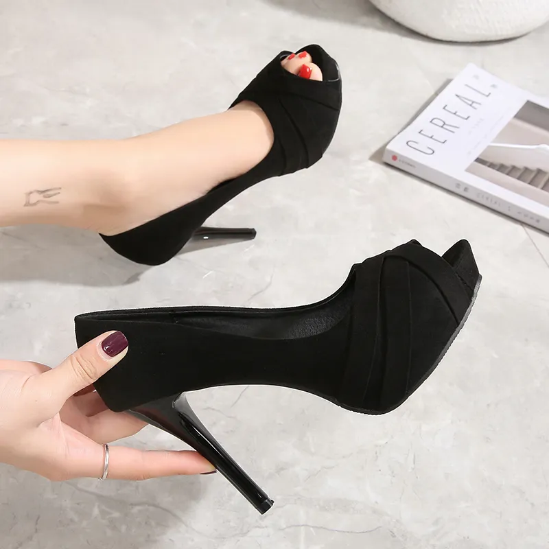 Lan Miao Slim Heel High Heels 10CM Women's-7