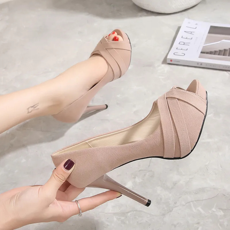 Lan Miao Slim Heel High Heels 10CM Women's-2