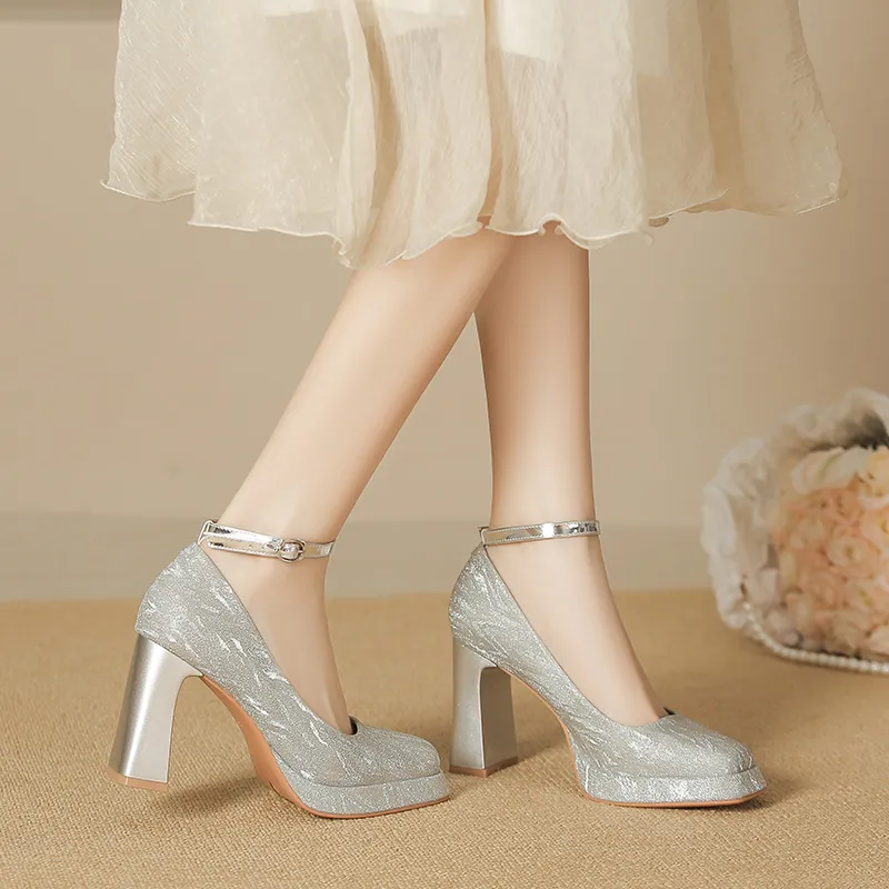 Lan Miao Chunky Heel High Heels Women's-2