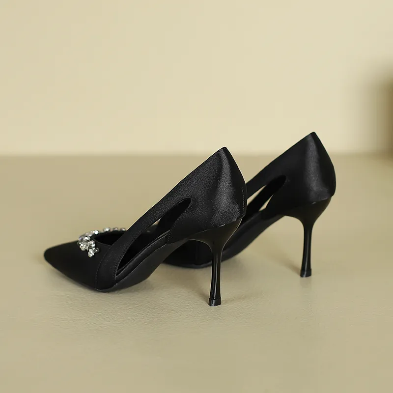 Lan Miao High Heels Women's Apricot/Black-13