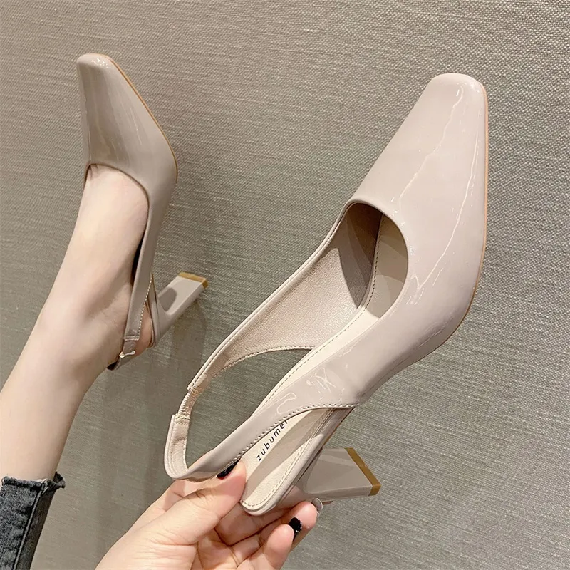 Lan Miao Chunky Heel High Heels Women's-9