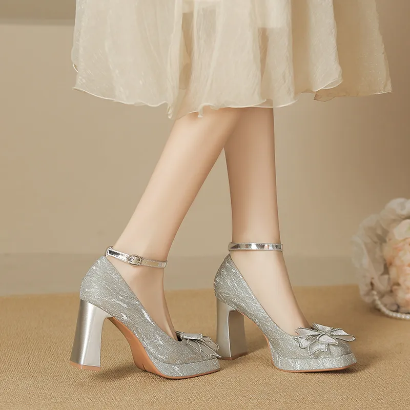 Lan Miao Chunky Heel High Heels Women's-9