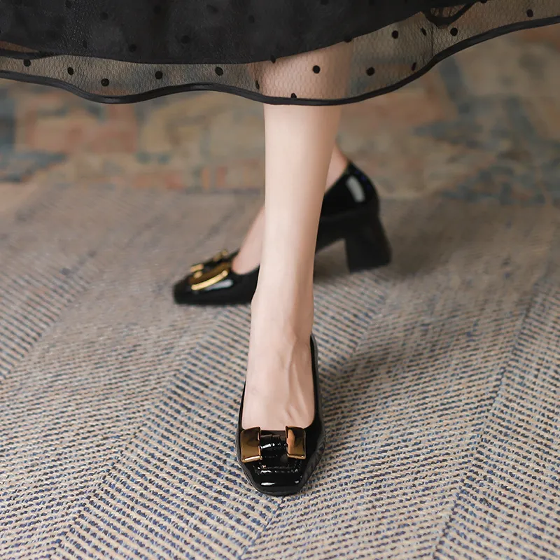 Lan Miao Chunky Heel High Heels Women's-17