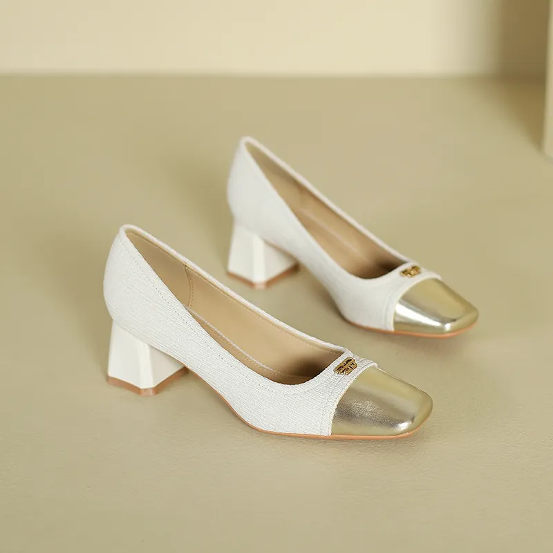 Lan Miao Chunky Heel High Heels 5CM Women's-6