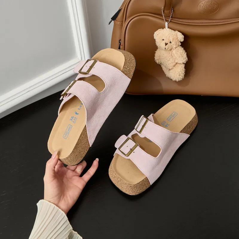 Lan Miao Slip Resistant Slide Slippers Women's Pink-5