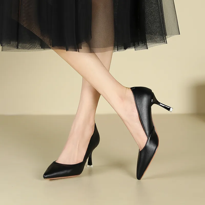 Lan Miao High Heels Women's Ecru/Black/Nude-11