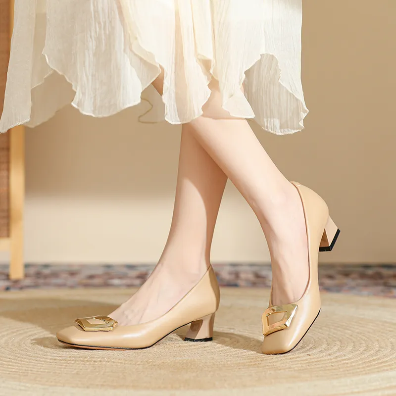 Lan Miao Chunky Heel High Heels 4CM Women's-11