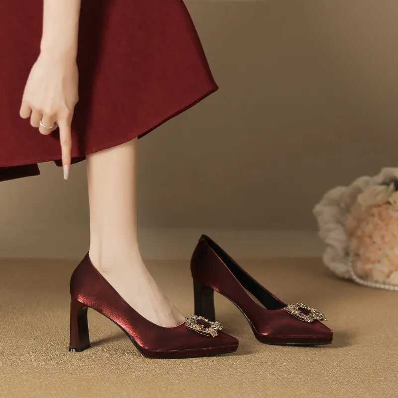 Lan Miao Chunky Heel High Heels Women's-4
