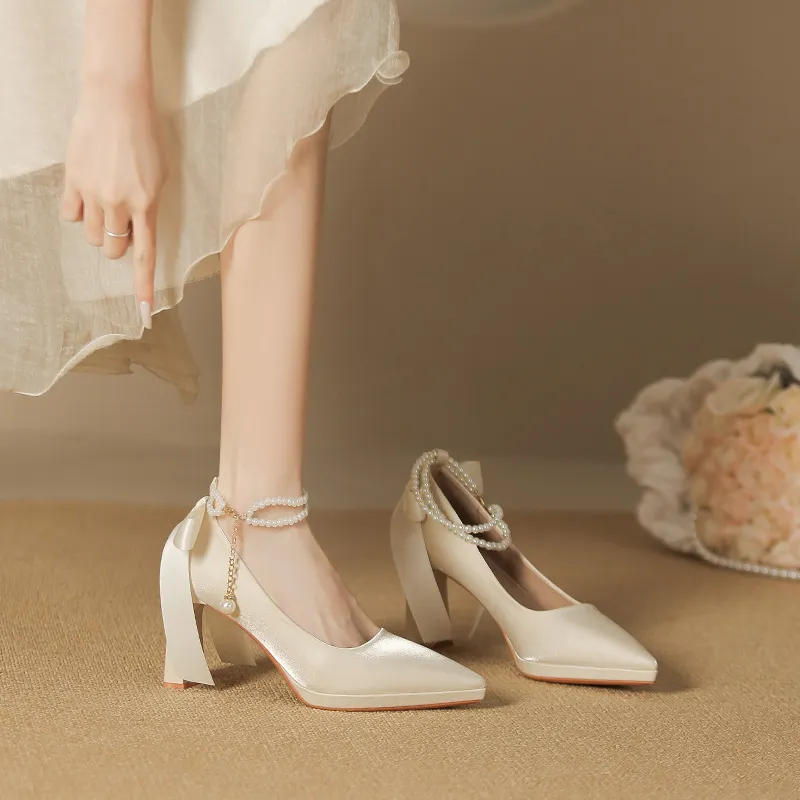 Lan Miao Chunky Heel High Heels Women's-4
