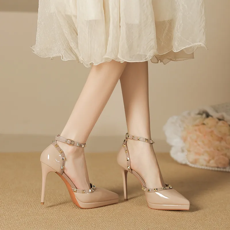 Lan Miao Slim Heel High Heels Women's-3