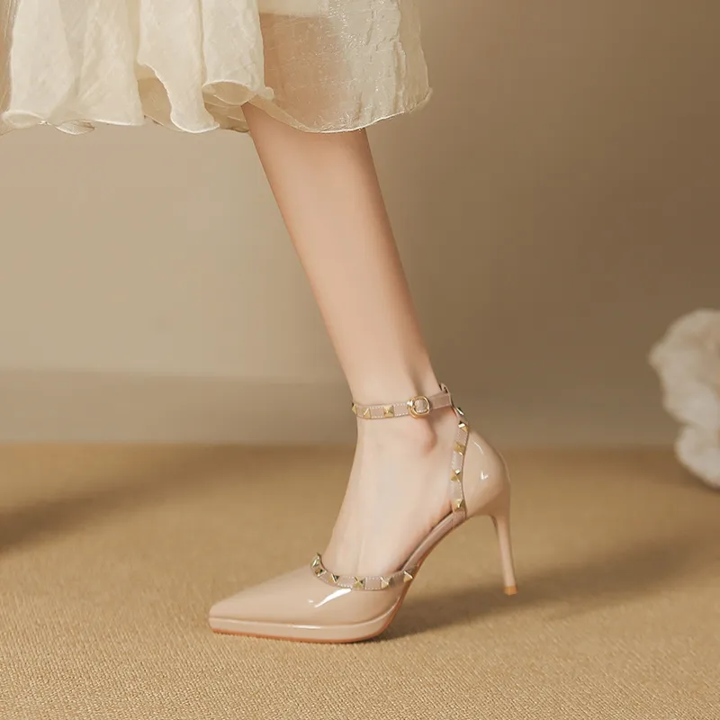 Lan Miao Slim Heel High Heels Women's-5