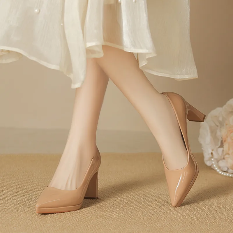 Lan Miao Chunky Heel High Heels Women's-9