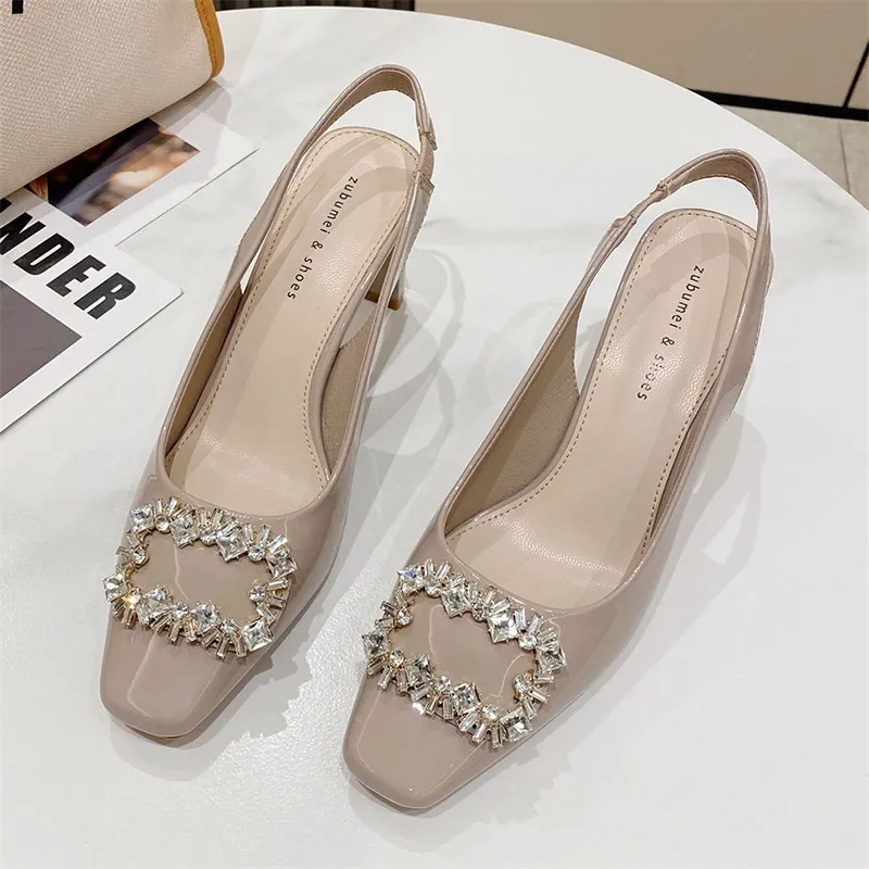 Lan Miao Chunky Heel High Heels Women's-11