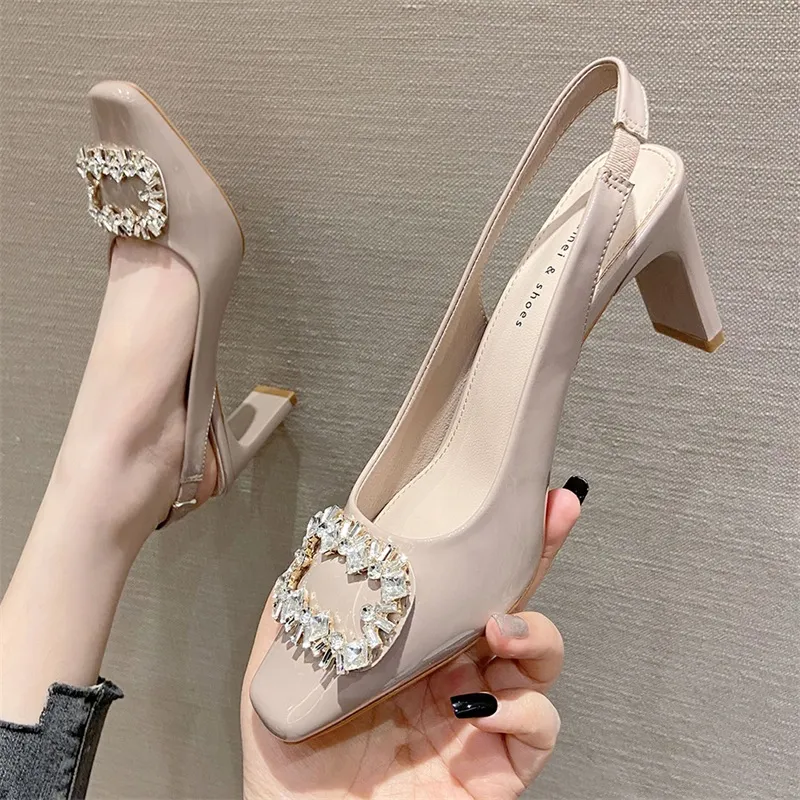 Lan Miao Chunky Heel High Heels Women's-10