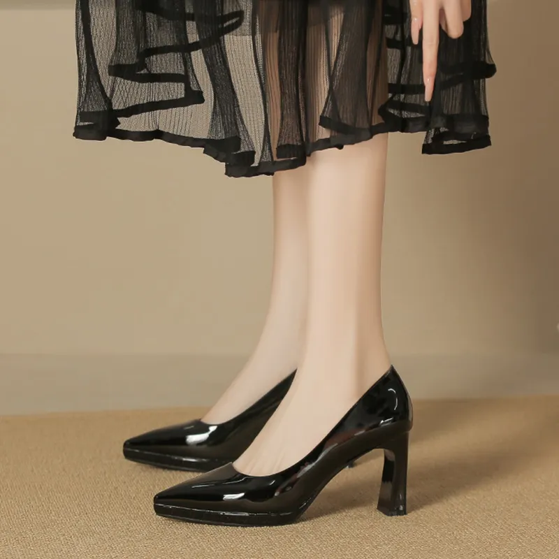 Lan Miao Chunky Heel High Heels Women's-1