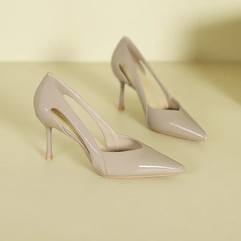 Lan Miao High Heels Women's Nude/Black/Silver-6