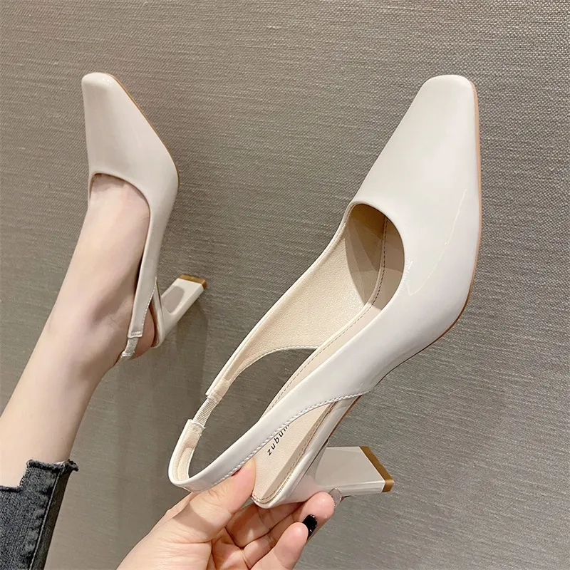 Lan Miao Chunky Heel High Heels Women's-16
