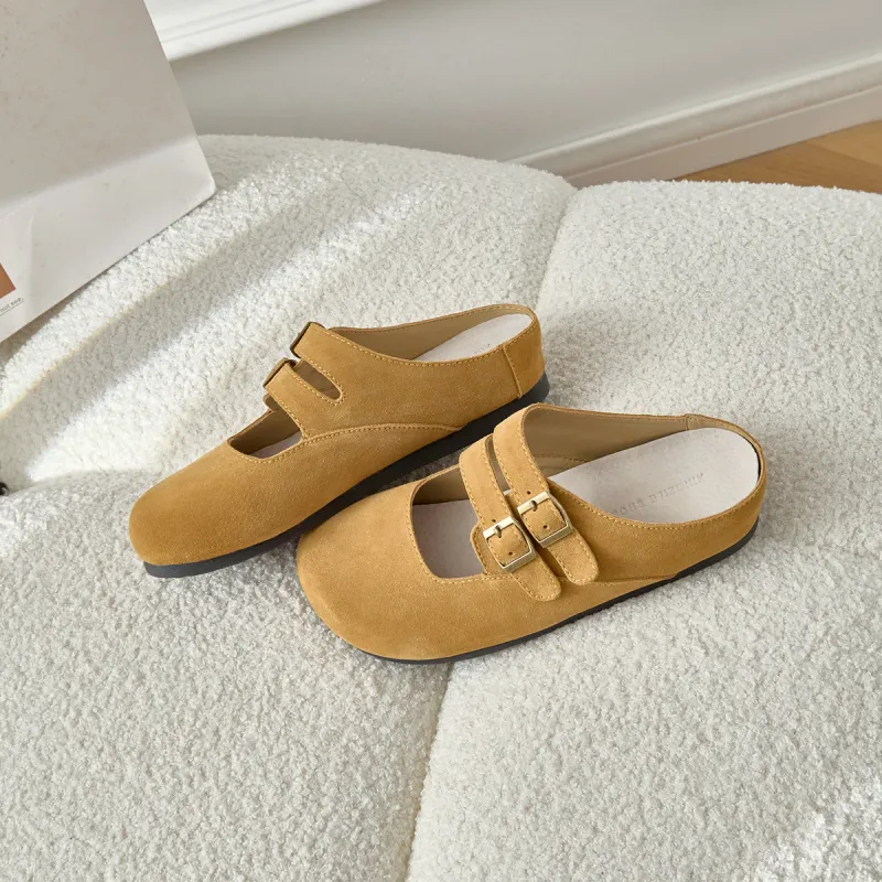 Lan Miao Slip Resistant Closed Toe Slippers Women's Yellow-4