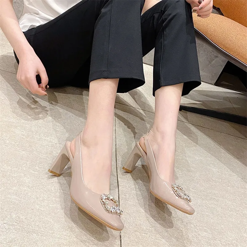 Lan Miao Chunky Heel High Heels Women's-7