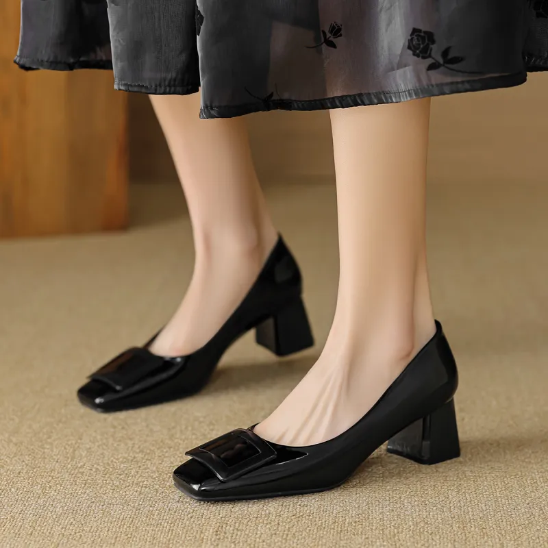 Lan Miao Chunky Heel High Heels Women's-4