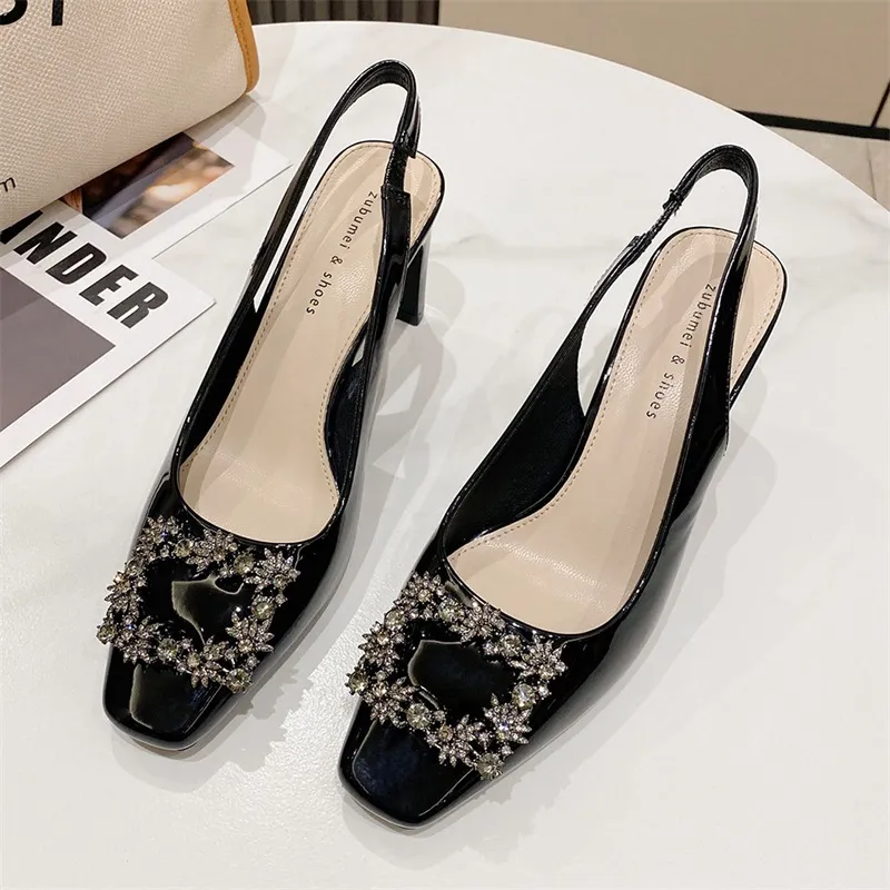 Lan Miao Chunky Heel High Heels Women's-5
