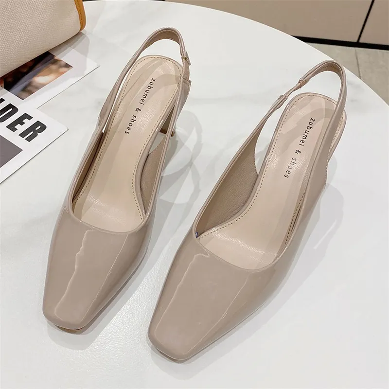 Lan Miao Chunky Heel High Heels Women's-11