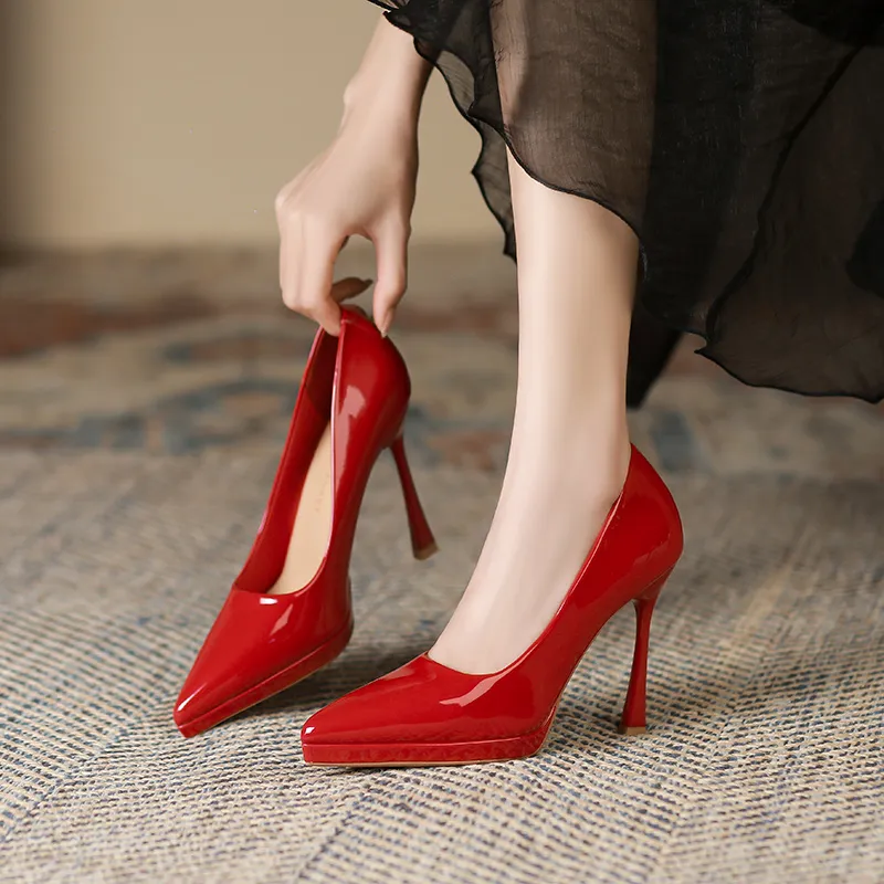 Lan Miao Slim Heel High Heels Women's-12