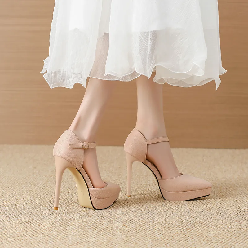 Lan Miao Slim Heel High Heels Women's-3
