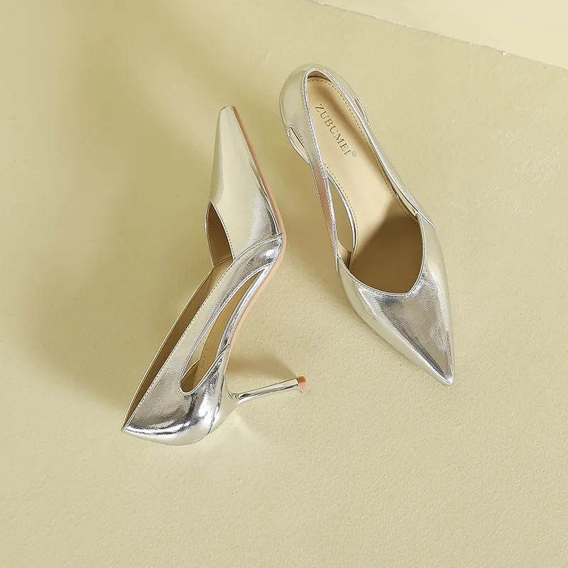 Lan Miao High Heels Women's Nude/Black/Silver-20