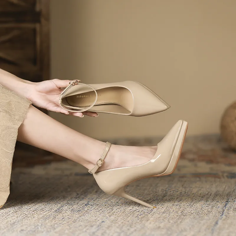 Lan Miao Slim Heel High Heels 10CM Women's-8