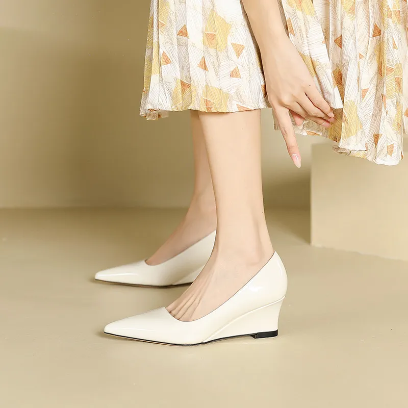 Lan Miao Wedge Heel High Heels Women's-16