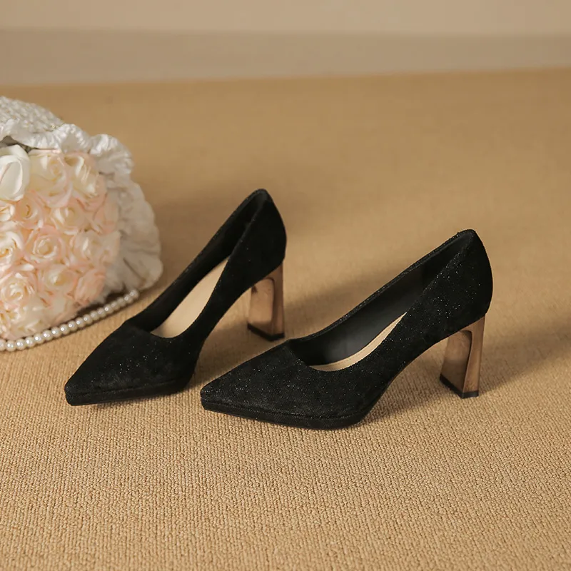 Lan Miao Chunky Heel High Heels Women's-13
