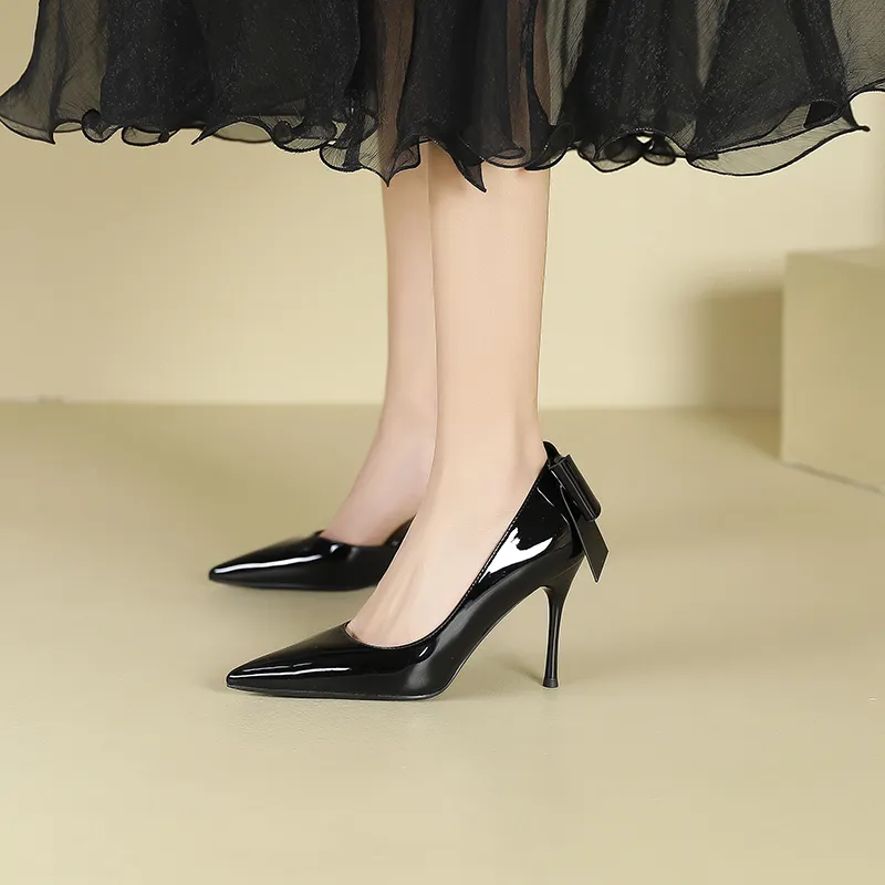 Lan Miao High Heels Women's Milk Tea/Black-9