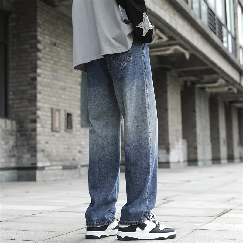 JIARONG Vintage Abrasion Resistant Wide Leg Pants Stylish Teenagers Gradient Design Casual Pants Thin Pants 2025 Unisex-11