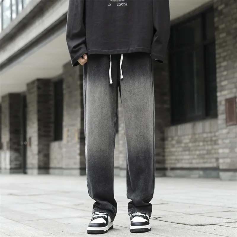 JIARONG Vintage Abrasion Resistant Wide Leg Pants Stylish Teenagers Gradient Design Casual Pants Thin Pants 2025 Unisex-7
