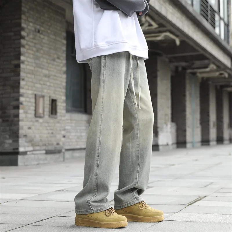 JIARONG Vintage Abrasion Resistant Wide Leg Pants Stylish Teenagers Gradient Design Casual Pants Thin Pants 2025 Unisex-3