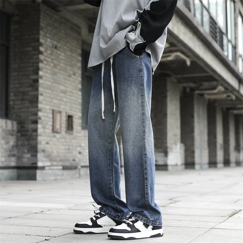 JIARONG Vintage Abrasion Resistant Wide Leg Pants Stylish Teenagers Gradient Design Casual Pants Thin Pants 2025 Unisex-10