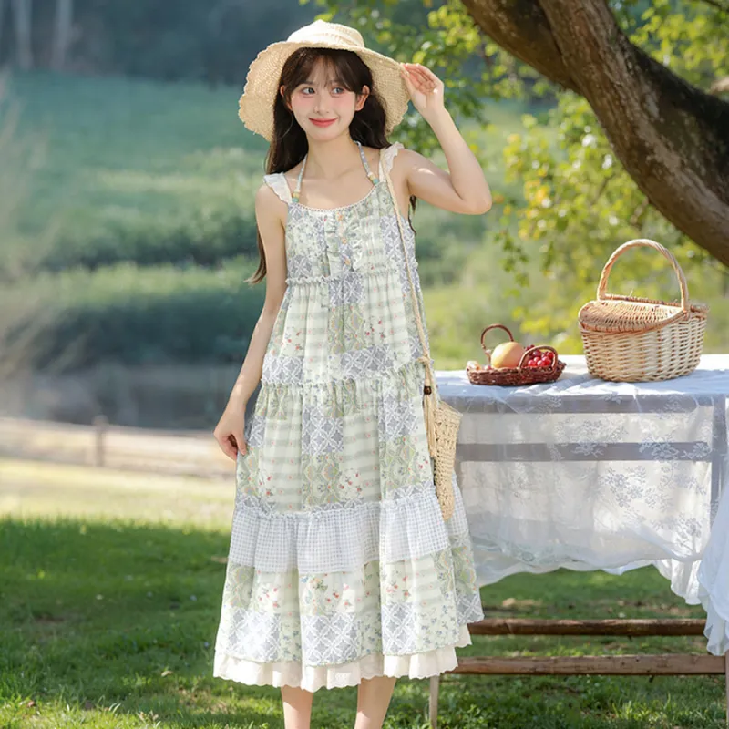 STGX Slip Dresses Women's Light Green-4