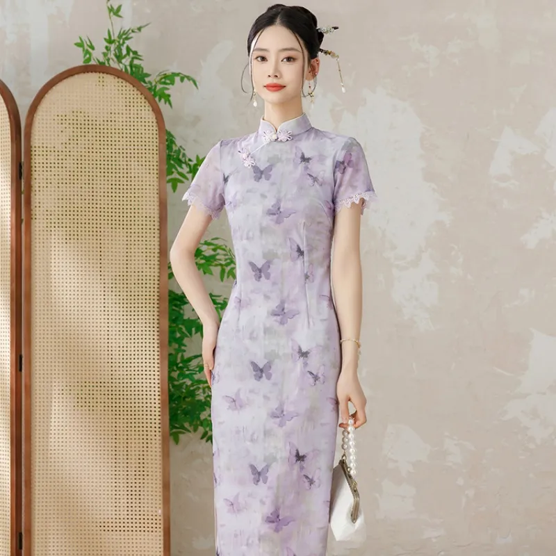 EFCR Cheongsams Women's Purple-2