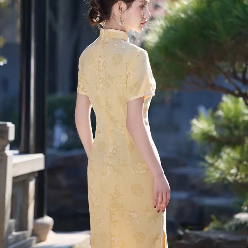 EFCR Cheongsams Women's Yellow-4