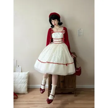 EFCR Lolita Dresses Women's Image Color Camisole Dress+Cardigan
